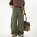 Men's Clothing Side Split Stitching Scimitar Casual Pants Men's Autumn New Trendy Brand Loose Retro Texture Pleated Trousers_viptrois.com