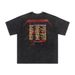 Funny and fun kitten print short-sleeved T-shirt hip-hop trend summer men's washed distressed short-sleeved T-shirt top_viptrois.com