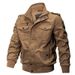 Men's Military Style Cotton Jacket - Lightweight Breathable Windproof Casual Coat For Spring & Autumn (Khaki, Green, Black) - Sizes M To 6XL_viptrois.com