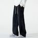 Men's Clothing Straight Jeans Spring And Summer Thin High Street Loose Wide Leg Pants Men's Long Pants_viptrois.com