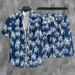 Men's Clothing Summer Short Sleeved Men's Shirt Seaside Beach Vacation Leisure Loose Shorts Men's Clothing Trend_viptrois.com