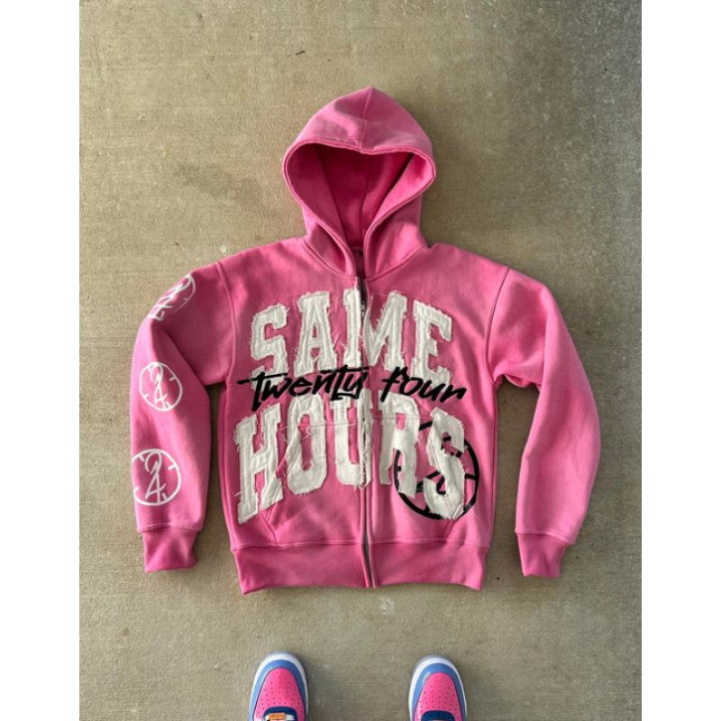 Men's Clothing European And American Letter Trendy Brand Hooded Cardigan Sweatshirt Jacket American Trendy Brand Printed Street Style Top_viptrois.com