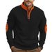 Cross-border New Color Matching Autumn And Winter Loose Casual Velvet Heavy Stand-up Collar Pullover Half Zipper Long-sleeved Sweater_viptrois.com