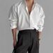 Men's Clothing Ribbed Texture Long Sleeved Shirt For Men Casual Business Shirt With Drape And Mature Style All Match Top_viptrois.com