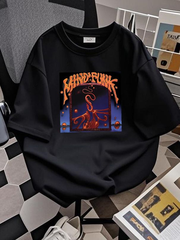 MINDFUNK T Shirt Vintage 1991 T Shirt XL EU Tour LP Funk Metal Black Mind Funk 7 Graphic Top For Everyday Wear Unisex Streetwear Stretched Soft_viptrois.com