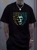 bl Ast Gradient Skull T Shirt Stylish Homme Breathable Stretched Slightly Streetwear Top For Everyday Wear Summer Soft Graphic Comfortable_viptrois.com
