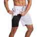 Men's Clothing Men's Running Earphone Shorts Sports Quick Drying Shorts Fitness Personality Trend Anti Exposure Shorts_viptrois.com