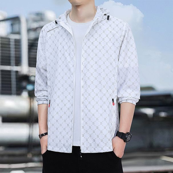 Men's Clothing Ice Silk Quick Dry Sun Protection Clothing Summer Men's Hooded Lightweight Jacket Outdoor Breathable Men's Outerwear Sun Protection_viptrois.com