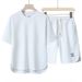 Hot Sale Short Sleeved T Shirt Men's Casual Suit High Quality Men's Summer High End Matching Round Neck Breathable Cool Suit_viptrois.com