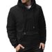 Men's Clothing Zip-Up Hoodie – Oversized Pocket Long Sleeve Sweatshirt (S-XXL) | Polyester Casual Pullover | Autumn Streetwear (Navy/Black/Charcoal)_viptrois.com