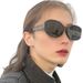 Curved Screen Sunglasses Show The Queen's High End Sense Of Square Round Face Anti Ultraviolet 9053 Sunglasses_viptrois.com