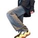 Trendy And Handsome Street Explosion Jacquard Full Print Jeans For Men Hiphop_viptrois.com