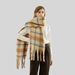 Premium Winter Scarf For Women - Soft Mohair Blend, Classic Plaid Design, Extra Long & Warm Unisex Wrap For Men & Women_viptrois.com