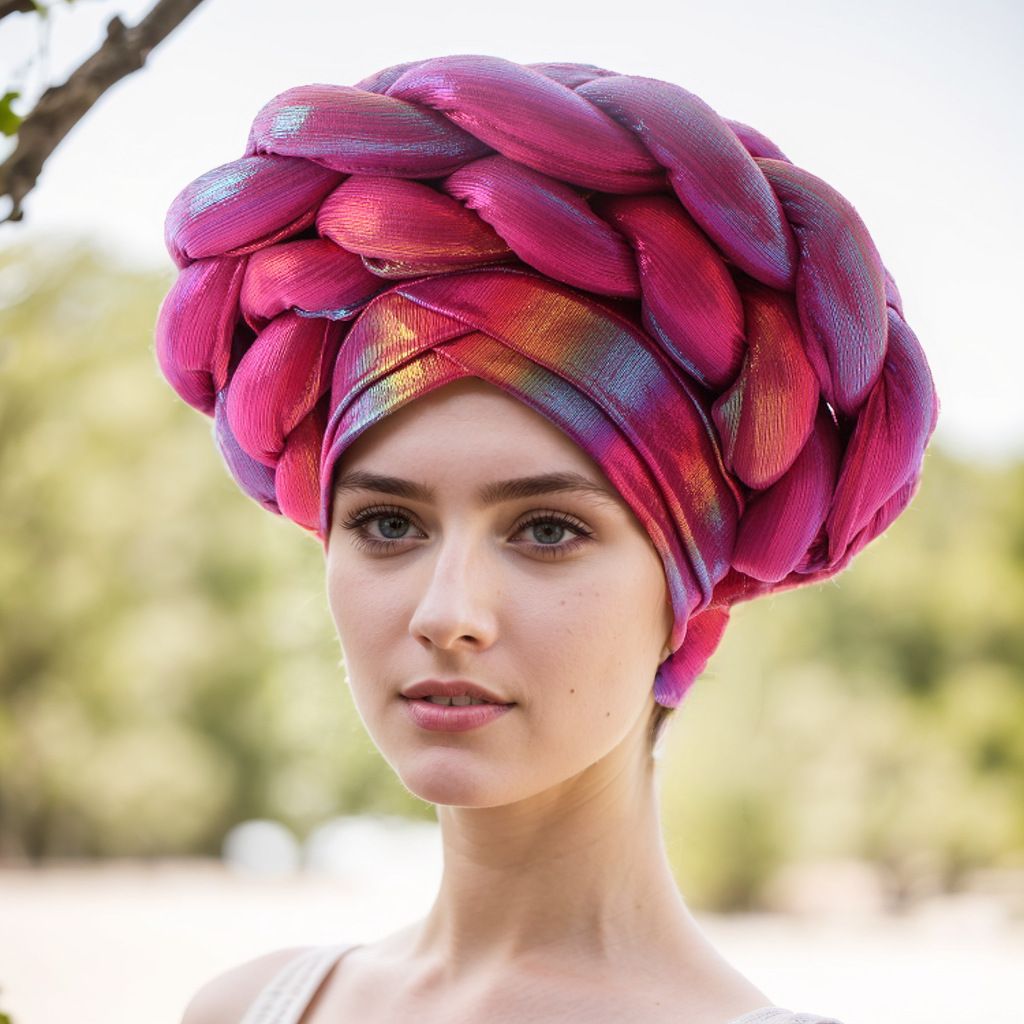 New Headscarf Hat Fantasy Color Muslim Hat Ladies Forehead Braid Hat Turban_viptrois.com