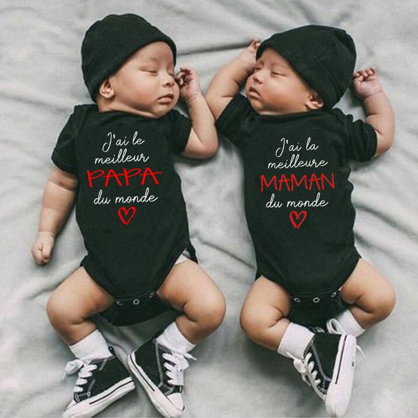 Mother & Kids Baby Clothing I Have The Best Mom Dad. Funny Baby Crawl Jumpsuit_viptrois.com