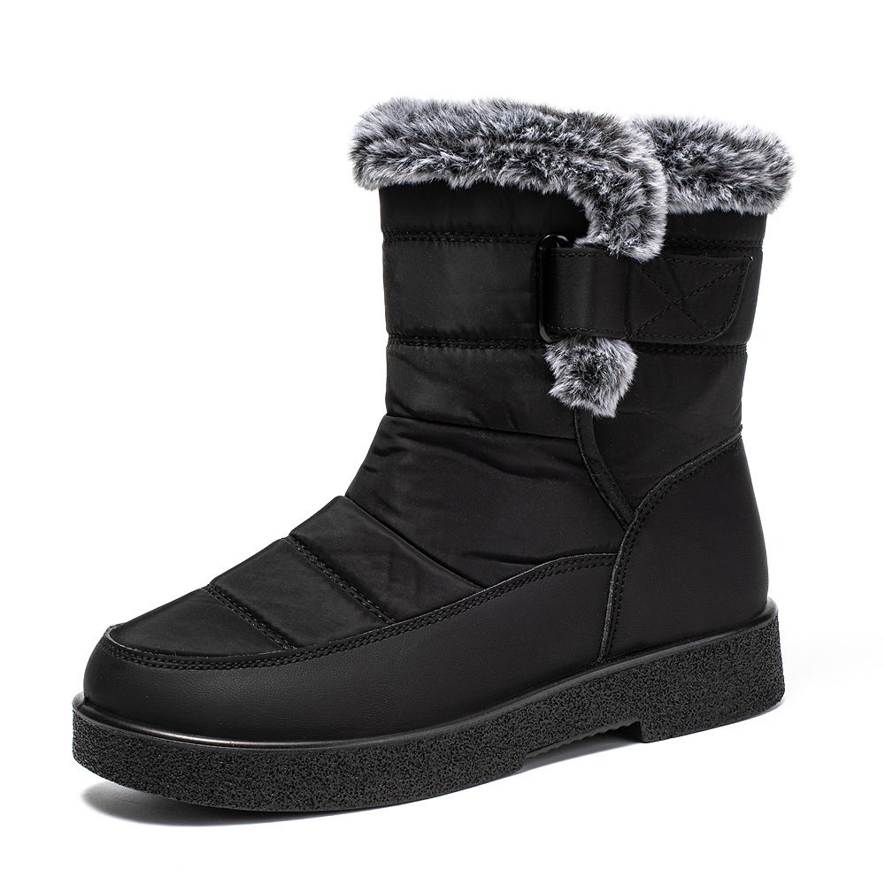 Warm women's snow boots Velcro waterproof women's boots casual women's shoes_viptrois.com