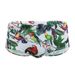UXH White Floral Bird Print Fashion Trend Men's Boxer Swim Trunks Fresh Beach Four-Corner Swimming Shorts_viptrois.com