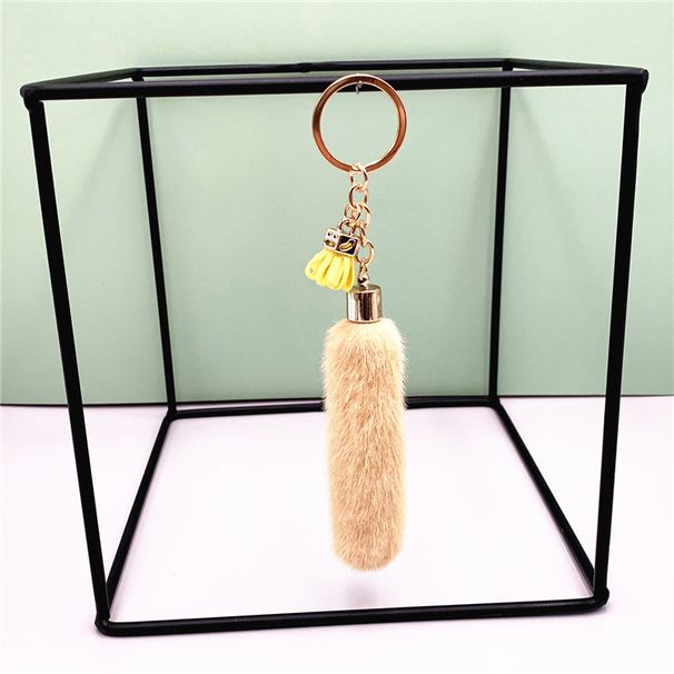 Bag Charm Creative Tassel Keychain Cute Bag Cartoon Plush Pendant Car Key Chain Ring Pendant Accessories Small Gift_viptrois.com