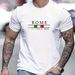 Men's Cotton T-Shirt ROME Letter Printed Pattern Short Sleeved Base Coat Round Neck Sports Shirt_viptrois.com