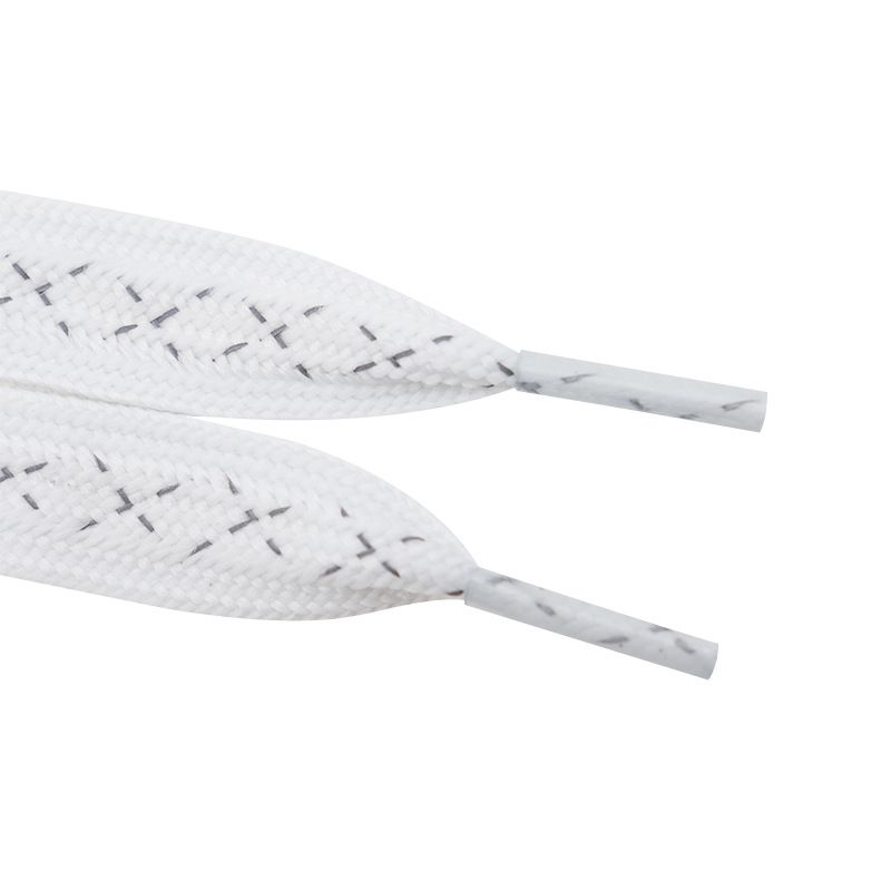 Shoelace 1.55cm Wide Flat Two-color Cross Reflective Shoelace Accessories Decorative Rope_viptrois.com