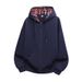 Men's Clothing New Spring American High Street Style Plaid Hooded Cardigan Sweatshirt Men's Clothing Factory Direct Sales_viptrois.com