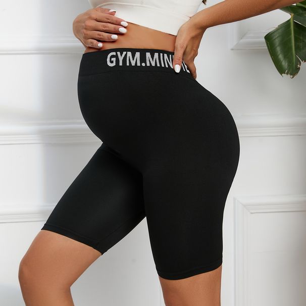 Family matching maternity leggings shorts summer 2024 new high waist belly support sports yoga maternity pants for women_viptrois.com