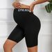 Family matching maternity leggings shorts summer 2024 new high waist belly support sports yoga maternity pants for women_viptrois.com