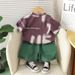 Boys Suits New Summer Children's Short Sleeved Clothes Baby Cool And Fashionable Children's Clothes_viptrois.com