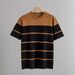 Men's Clothing Knitted Sweater Short Sleeved T Shirt Fashionable Spring And Summer Striped Trend Casual Round Neck Slim Men's Versatile Tops_viptrois.com