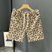 Men Women Style Cartoon Rabbit Head Print Summer Casual Shorts Trendy Five Point Beach Outerwear_viptrois.com