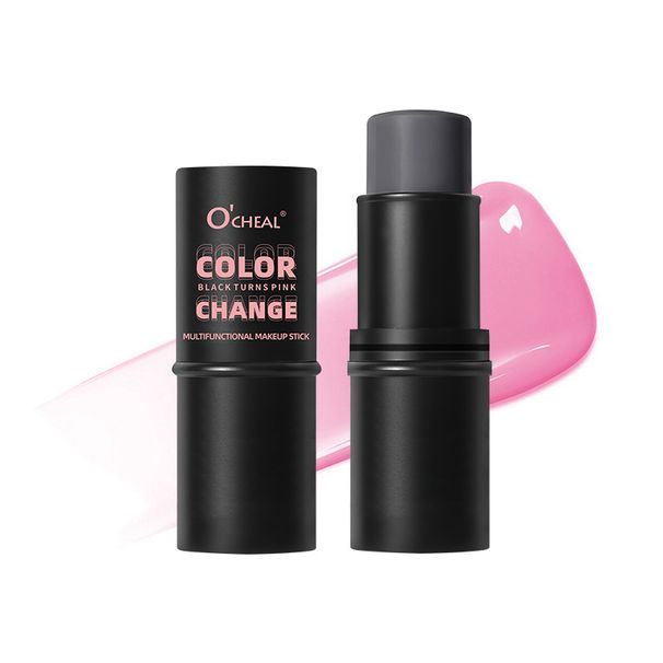 OCHEAL Multifunctional Temperature Blush Stick Rouge Balm Lip Cheek Lip Gloss 3-in-1 Brightening And Grooming Stick_viptrois.com