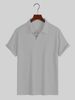 Men's Polo With Turn-down Collar, Argyle Knit, Casual Loose Short Sleeve Shirt_viptrois.com