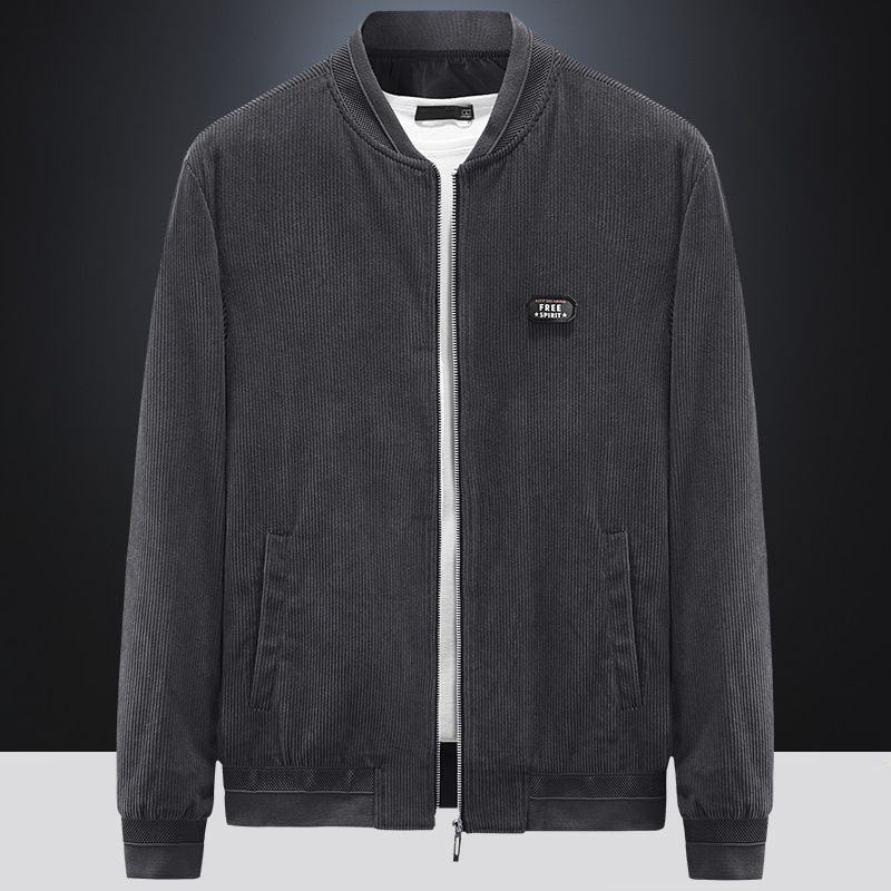 Men's Jacket 2025 Autumn New Fashion Long-sleeved Stand-up Collar Top Men's Casual Men's Striped Jacket Men's_viptrois.com