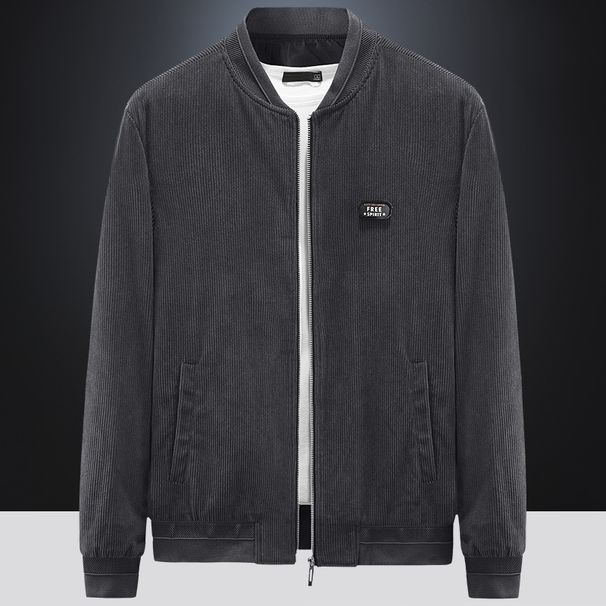 Men's Jacket 2025 Autumn New Fashion Long-sleeved Stand-up Collar Top Men's Casual Men's Striped Jacket Men's_viptrois.com