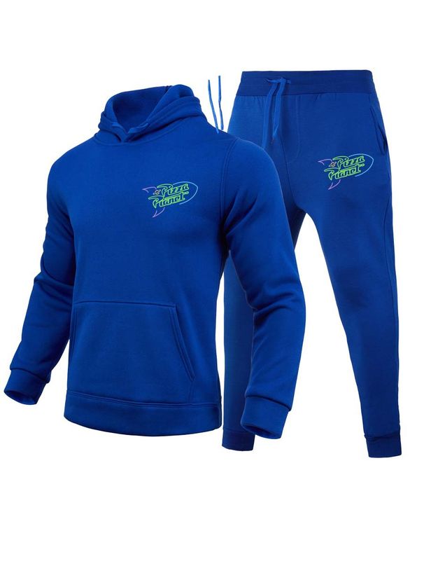 Men's Clothing New Autumn And Winter Hooded Sweatshirt Suit Rocket Head Printed Cloth Sweatpants Suit European Size Sweatshirt Sweatpants_viptrois.com