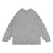 Solid Gray American Retro V-Neck Men's Autumn Winter Lazy Style Loose Knitwear Coat Sweater_viptrois.com