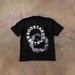 250g Heavyweight Pure Cotton American Retro Unisex Short Sleeve T-Shirt English Circle Print Casual Loose Fit for Couples_viptrois.com
