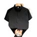 Men's Clothing Shirt Men's Short Sleeved Shirt Summer Ultra Thin New Style Fashionable Handsome Solid Color Trendy Casual Shirt Tops_viptrois.com