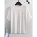 Manfinity EMRG Camiseta Holgada Para Hombres Con Estampado De Caricaturas Y Lemas_viptrois.com