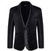 Men's Slim Fit Jacquard Suit Jacket Trendy Style Single Button Banquet Wedding Emcee Attire_viptrois.com