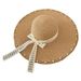 2025 New Bow Lace Straw For Women's Summer Beach Vacation Sunshade With Large Brim Sunscreen Hat_viptrois.com