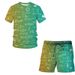 Men's 3D Printed T-Shirt Short Sleeved Math Geometry Print Loose Casual Top European American Style Custom Made Design_viptrois.com