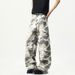 Premium Products Grey White American Camouflage Jeans Men's Trendy High Street Hip-hop Straight Loose Wide Leg Long Pants_viptrois.com