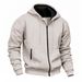 Men’s Fleece-Lined Zip-Up Hoodie – Winter Warmth & Comfort (Navy Blue/Black/Light Gray/Khaki) – Cozy Insulated, Relaxed Fit (S-XXXL)_viptrois.com