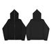 Men's Clothing Solid color sweatshirt zipper hoodie blank cardigan zipper hoodie sweatshirt spot_viptrois.com