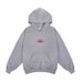 Autumn Winter New Trendy Brand 500g Fleece Simple Embroidered Hooded Sweatshirt Loose Fit_viptrois.com