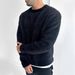 Streetwear Hip Hop Dark Jacquard Sweater - Unisex Oversized Knit Pullover With Letter Print For Urban Fashion Lovers_viptrois.com