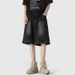 Inverted Denim Shorts Men's Summer New Style American High Street Vibe Washed Hooligan Cool Trendy Brand Loose Casual_viptrois.com