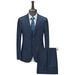 Pulse Men's Wool Blazer Groom Outfit Groomsman Suit High-End Gray Blue With Lyocell_viptrois.com