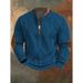 Men's Clothing 3D Digital Print Semi-Zip Knit Sweater Pullover - Lightweight Comfortable Casual Long Sleeve Top For Fall & Winter (Multiple Colors)_viptrois.com